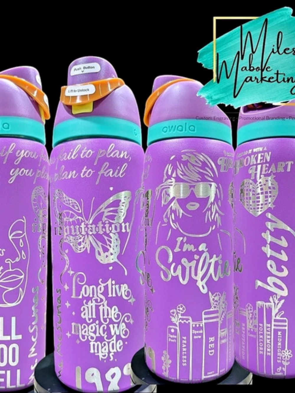 owala FreeSip Custom Laser Engraved Taylor Swift Eras Water Bottle FreeSip